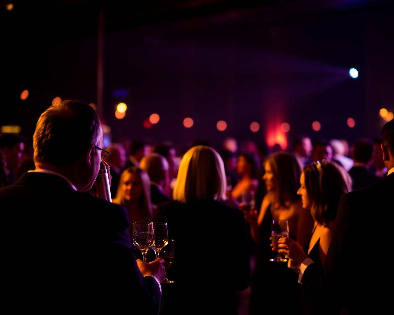 Guests at an elegant cocktail event